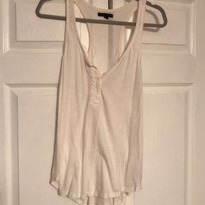Razor back cotton tank with buttons